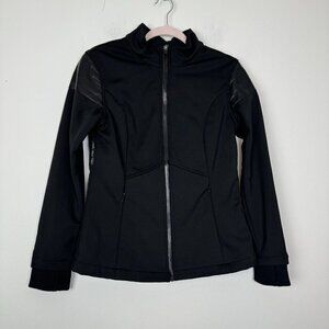 Fabletics Bray Moto Jacket Womens Small Fitted Athleisure Full-Zip Black Outdoor